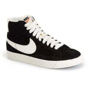 Nike Black and White High Top Sneakers
